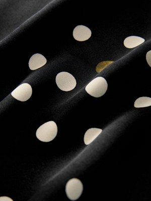 Black Spot — атласная рубашка с V-образным вырезом и воротником