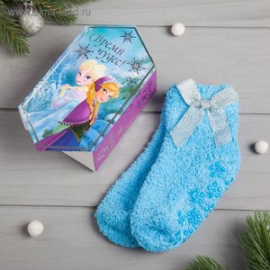 Носки махровые в подарочной коробке "Новогодние", р-р 12-22 см, Холодное сердце