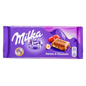 Шоколад Милка Raisins&Hazelnuts 100 г 1уп.х 22 шт.