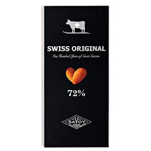 Шоколад SWISS ORIGINAL 72% Горький Миндаль 100 г 1уп.х 10шт.