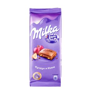 Шоколад Милка Фундук Изюм 90 г 1уп.х 20шт.