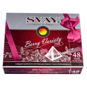 чай SVAY 'Berry Variety' набор 8 видов 48 пирамидок 1 уп.х 6 шт.