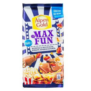 Шоколад Альпен Гольд Макс Фан Вкус Колы 160 г 1 уп.х 15 шт.