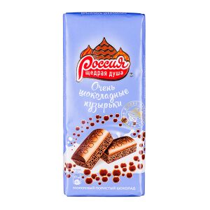 Шоколад Россия Молочный Пористый 82 г 1уп.х 23шт.