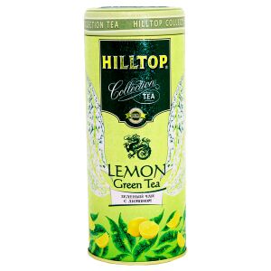 Чай HILLTOP в подарочной тубе 'Зеленый с лимоном' ж/б 100 г 1 уп.х 12 шт.