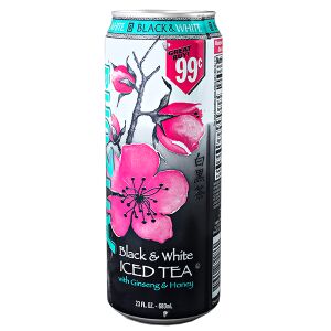 Напиток ARIZONA BLACK & WHITE Iced Tea with Ginseng & Honey 680 мл Ж/Б 1 уп.х 24 шт.