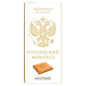 Шоколад PRESIDENT Российский Молочный 90 г 1уп.х 10шт