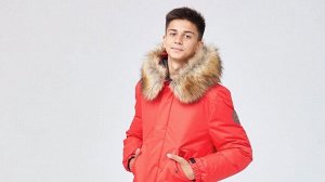 Куртка зимняя для мальчика,цвет красный