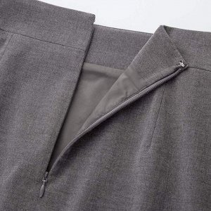 Классическая юбка в полоску,темно-серый