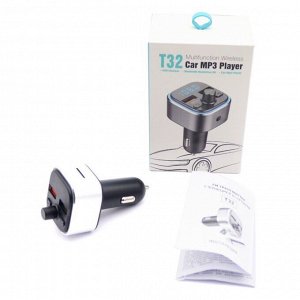 FM-трансмиттер (модулятор) Multifunction Wireless Car Player, 12/24В, 2xUSB / microSD, Bluetooth, 87.5–108Мгц, поддержка MP3 / WAV / FLAC / APE, арт. T32