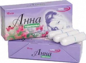Анна тампоны Супер Люкс 4 капли, 16шт