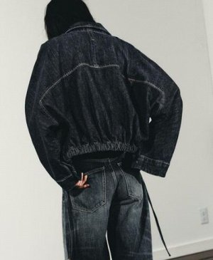 ДЖИНСОВАЯ КУРТКА TRF С РУКАВАМИ «ЛЕТУЧАЯ МЫШЬ», арт. 8727271 443, синий