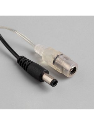 Гирлянда «Нить» 20 м роса, IP20, чёрная нить, 200 LED, свечение тёплое белое, 12 В