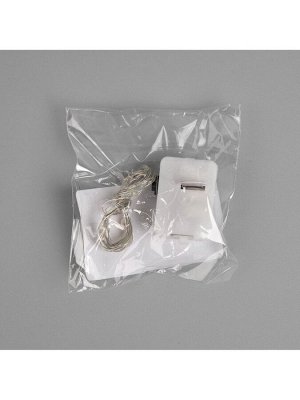 Гирлянда «Нить» 1 м роса, IP20, серебристая нить, 10 LED, 3 режима, батарейки AG13x3 (в комплекте), свечение мульти