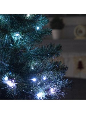 Гирлянда «Нить» 5 м роса, IP20, серебристая нить, 50 LED, пульт ДУ, свечение RGB, USB