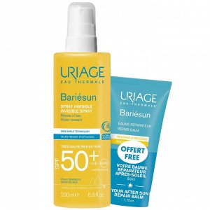 Набор для лица и тела: невидимый спрей SPF50+ 200 мл + бальзам после солнца 50 мл