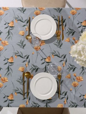 Скатерть Этель Yellow poppies 149х180 см, 100% хлопок, репс 210 г/м²