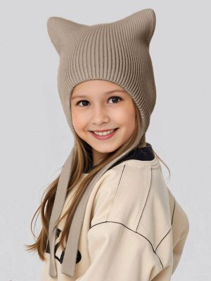 Шапка детская вязаная Amarobaby Meow, демисезонная, бежевый