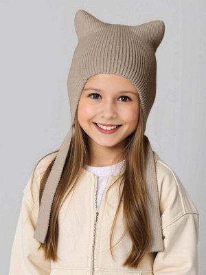Шапка детская вязаная Amarobaby Meow, демисезонная, бежевый