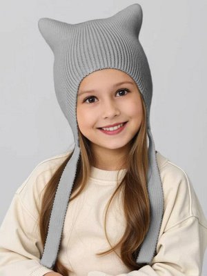 Шапка детская вязаная Amarobaby Meow, демисезонная, серый