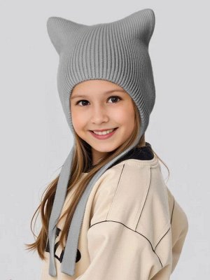 Шапка детская вязаная Amarobaby Meow, демисезонная, серый