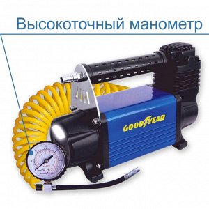 Компрессор Goodyear GY-50L 50 л/мин с фонарем, питание от АКБ, сумка для хранения GY000113