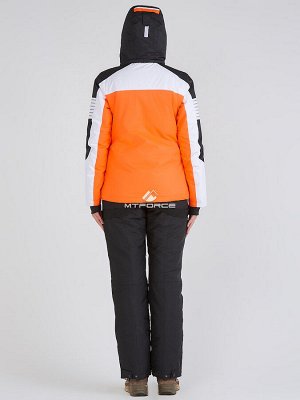 Женский зимний костюм горнолыжный оранжевого цвета 019601O