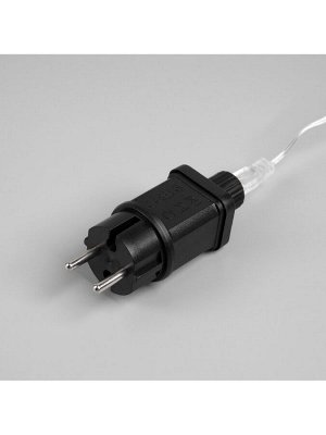 Гирлянда «Нить» 100 м роса, IP44, серебристая нить, 1000 LED, свечение мульти, 18 В