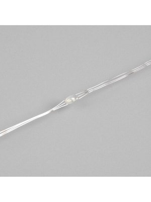 Гирлянда «Нить» 100 м роса, IP44, серебристая нить, 1000 LED, свечение мульти, 18 В
