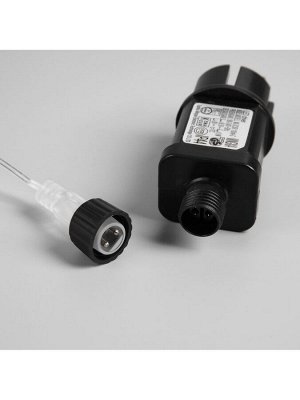 Гирлянда «Нить» 200 м роса, IP44, серебристая нить, 2000 LED, свечение мульти, 36 В