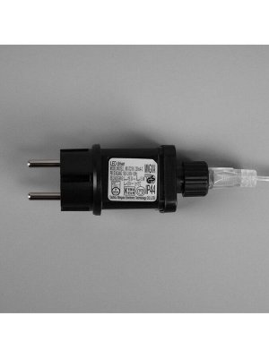 Гирлянда «Нить» 100 м роса, IP44, серебристая нить, 1000 LED, свечение белое, 18 В
