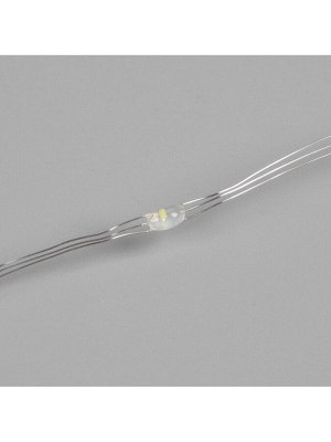 Гирлянда «Нить» 100 м роса, IP44, серебристая нить, 1000 LED, свечение белое, 18 В