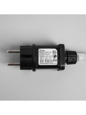 Гирлянда «Нить» 200 м роса, IP44, серебристая нить, 2000 LED, свечение мульти, 36 В