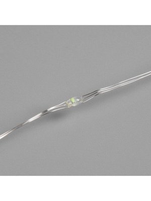 Гирлянда «Нить» 200 м роса, IP44, серебристая нить, 2000 LED, свечение мульти, 36 В