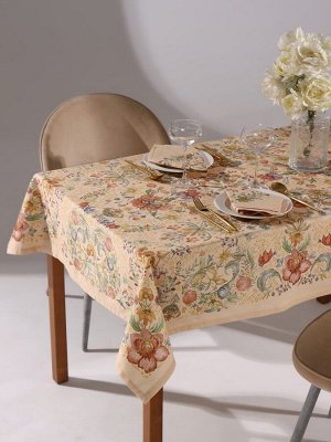 Скатерть «Этель» Floral pattern, размер 147x112 ±2 см с ГМВО, 100% хлопок, саржа 190 г/м²