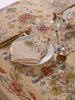 Скатерть «Этель» Floral pattern, размер 147x112 ±2 см с ГМВО, 100% хлопок, саржа 190 г/м²