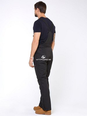 Мужские зимние горнолыжные брюки черного цвета 18005Ch