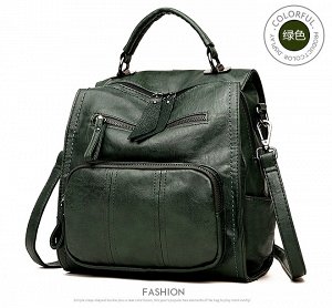 Сумочка-рюкзак,зеленый