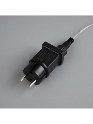 Гирлянда «Нить» 50 м роса, IP44, серебристая нить, 500 LED, свечение белое, 8 режимов, 31 В