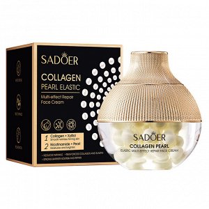 Восстанавливающий крем для лица SADOER Collagen Pearl Elastic Multi-Effect Repair Face Cream
