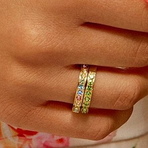 Кольцо Multicolor Rainbow-Gold Coeur de Lion