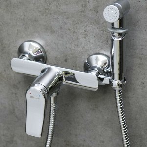LM11318C "ORTUS" Смеситель настенный с гигиеническим душем, хром