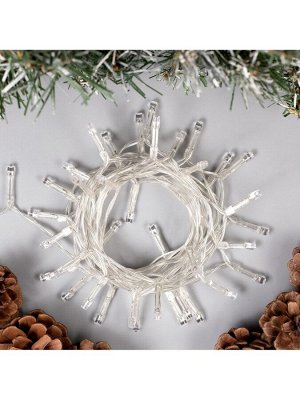 Гирлянда «Нить» 2 м, IP20, прозрачная нить, 20 LED, 2 режима, батарейки AAх3 (нет в комплекте), свечение синее