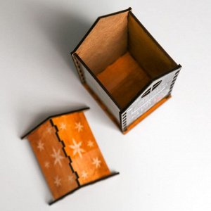 Чайный домик новогодний «Пусть исполнится заветная мечта», 20x10.5x9.5 см