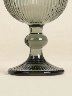 Бокалы для вина SL Home «Модерн», 250 мл, 8x14.5 см, набор 2 шт., стекло, графитовые
