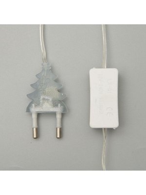 Гирлянда «Нить» 1.2 м, IP20, прозрачная нить, 12 LED, свечение мульти, фиксинг, 220 В