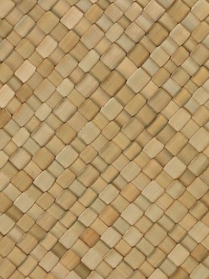 Сумка плетёная на молнии из пандана, 35x12x40 см, светло-коричневая