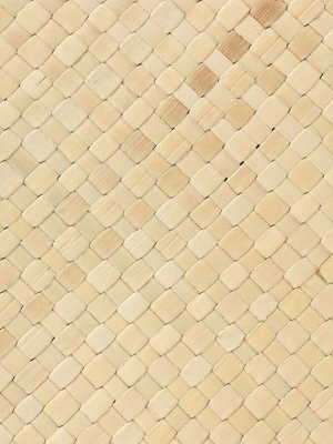 Сумка плетёная на застёжке из пандана, 30x10x35 см, бежево-чёрная