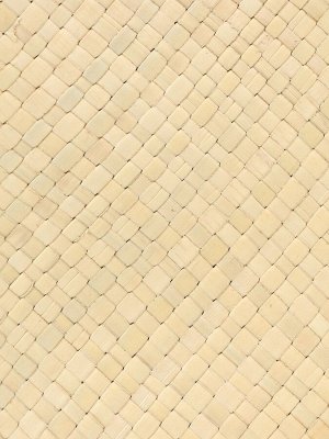 Сумка плетёная на застёжке из пандана, 35x12x40 см, бежево-чёрная