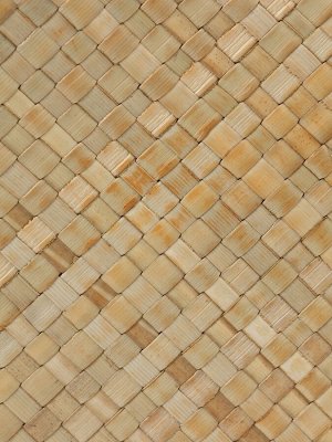 Сумка плетёная на молнии из пандана, 30x10x35 см, светло-коричневая